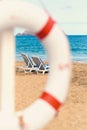 Lifebuoy on the beach