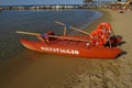 Lifebuoy boat rescue equipment at sea Royalty Free Stock Photo