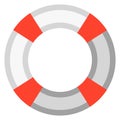 Lifebuoy flat icon. Inflatable ring. Life saver Royalty Free Stock Photo