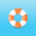 Lifebuoy for helping people in the water isolated Royalty Free Stock Photo