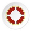 Lifebuoy icon, flat style