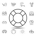 lifebuoy icon. Simple thin line, outline vector element of summer icons set for UI and UX, website or mobile application Royalty Free Stock Photo