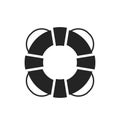 Lifebuoy icon. summer, cruise and sea rest symbol. isolated vector image