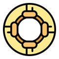 Lifebuoy icon vector flat