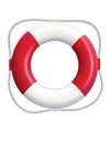 Lifebuoy isolated on a white background. Realistic vector