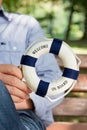 Lifebuoy or life-belt; concept for cruising, sailing or teamwork