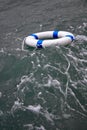 Lifebuoy, lifebelt in a dangerous sea storm as hope concept