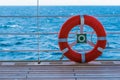 Lifebuoy Lifering on a Boat Royalty Free Stock Photo