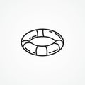 Lifebuoy line icon.