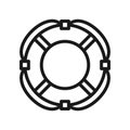 Lifebuoy line Icon Logo Vector Symbol. Lifeguard Icon