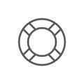 Lifebuoy line icon.