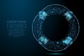 LIFEBUOY low poly blue Royalty Free Stock Photo