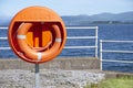 Lifebuoy orange ring water life safety coast sea ocean save danger harbor harbour guard