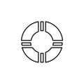 Lifebuoy outline icon. Element of logistic icon for mobile concept and web apps. Thin line Lifebuoy outline icon can be used for
