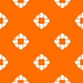 Lifebuoy pattern vector orange