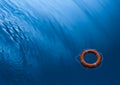 Lifebuoy Ring Waves Water Business Insurance Psychology Background Royalty Free Stock Photo