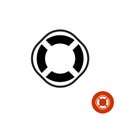 Lifebuoy round simple silhouette icon