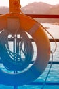 Lifebuoy on the ship Royalty Free Stock Photo