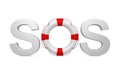 Lifebuoy SOS Sign Isolated Royalty Free Stock Photo