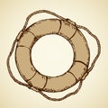 Lifebuoy. Vector drawing