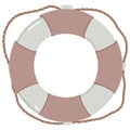 Lifebuoy. Vector illustration in cartoon style. Isolated on white Royalty Free Stock Photo