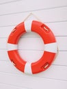 Lifebuoy on a wall