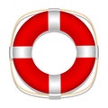 Lifebuoy. White background. Isolated object. Vector Image.