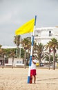 Lifeguard on the beach in Gandia, Valencia Royalty Free Stock Photo