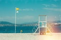 Lifeguard On The Beach At Sunny Summer Day. Rescue Concept Royalty Free Stock Photo