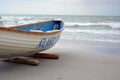 Lifeguard Boat at Atlantic City NJ 1 Royalty Free Stock Photo