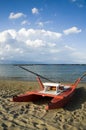 Lifeguard boat on the beach Royalty Free Stock Photo