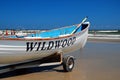 Lifeguard boat at Wildwood, NJ Royalty Free Stock Photo