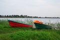 Lifeguard boats on the lake