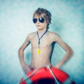 lifeguard boy Royalty Free Stock Photo