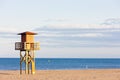 lifeguard cabin on the beach in Narbonne Plage, Languedoc-Roussi