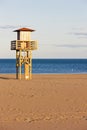 lifeguard cabin on the beach in Narbonne Plage, Languedoc-Roussi