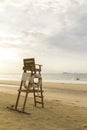 Lifeguard chair on the beach Royalty Free Stock Photo