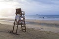 Lifeguard chair on the beach Royalty Free Stock Photo