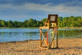 Lifeguard Chair in High Dynamic Range Royalty Free Stock Photo