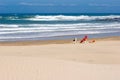 Lifeguard on empty beach Royalty Free Stock Photo