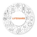 Lifeguard equipment icon Royalty Free Stock Photo