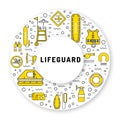 Lifeguard equipment icon Royalty Free Stock Photo