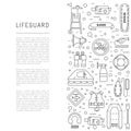 Lifeguard flat outline icon