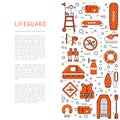 Lifeguard flat outline icon