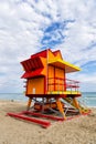 Lifeguard house in Miami Beach Royalty Free Stock Photo
