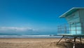 Lifeguard hut at beach in southern California Royalty Free Stock Photo