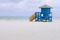 Lifeguard Hut Blue Royalty Free Stock Photo