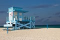 Lifeguard hut on Haulover Park Beach in Florida Royalty Free Stock Photo