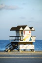 Lifeguard hut south beach miami florida Royalty Free Stock Photo