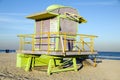 lifeguard hut South Beach Miami Florida Royalty Free Stock Photo